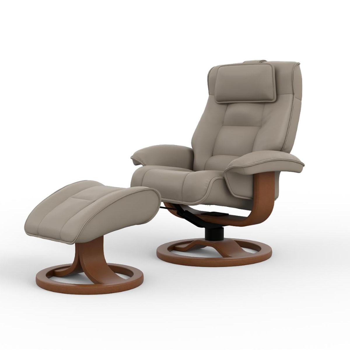 MUSTANG R QS LARGE RECLINER & OTTOMAN GRANITE
