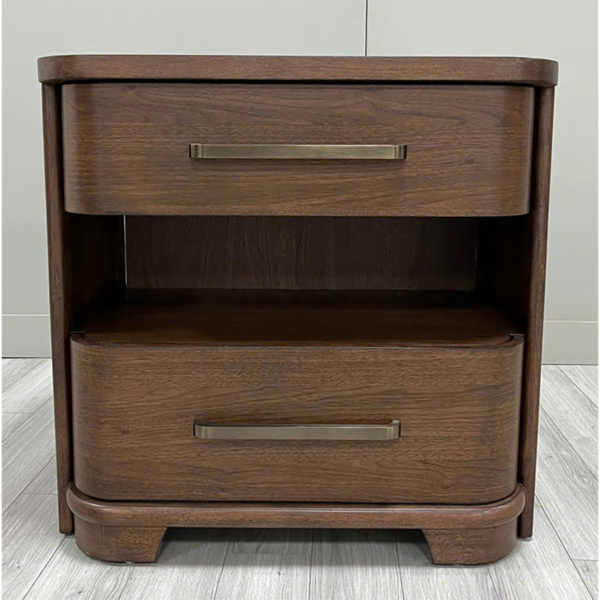 Delia Two Drawer Nightstand
