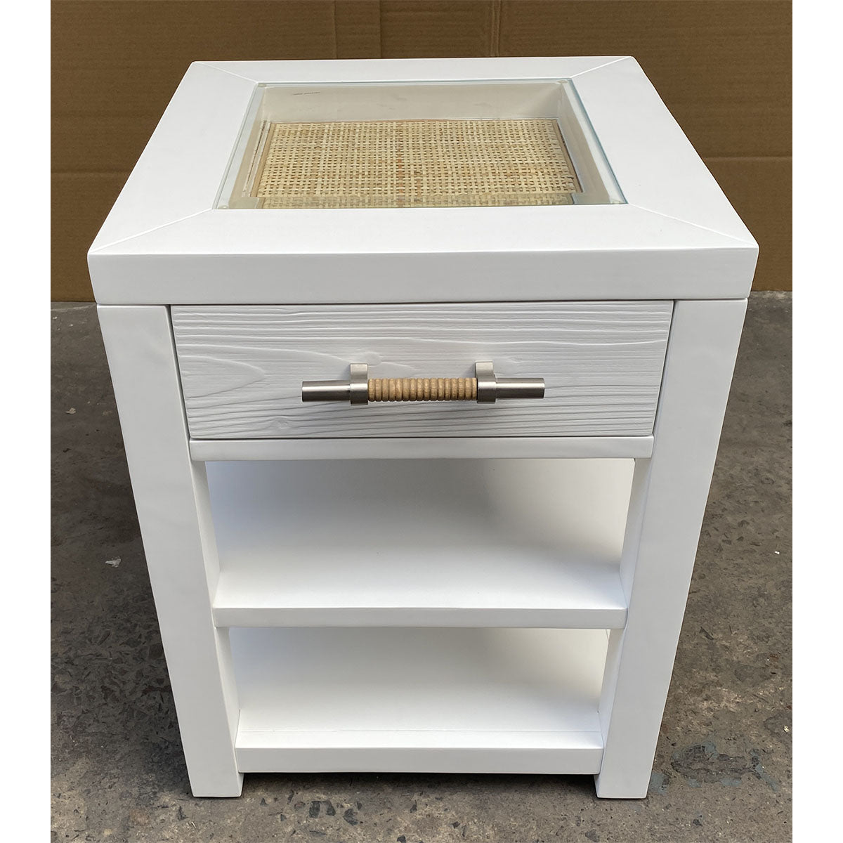 ROSALIE WHITE CHAIRSIDE TABLE