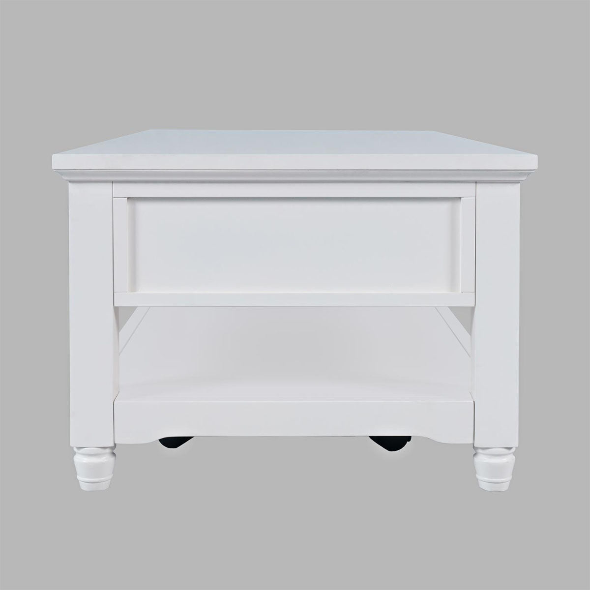 WESTPORT WHITE CASTERED COFFEE TABLE