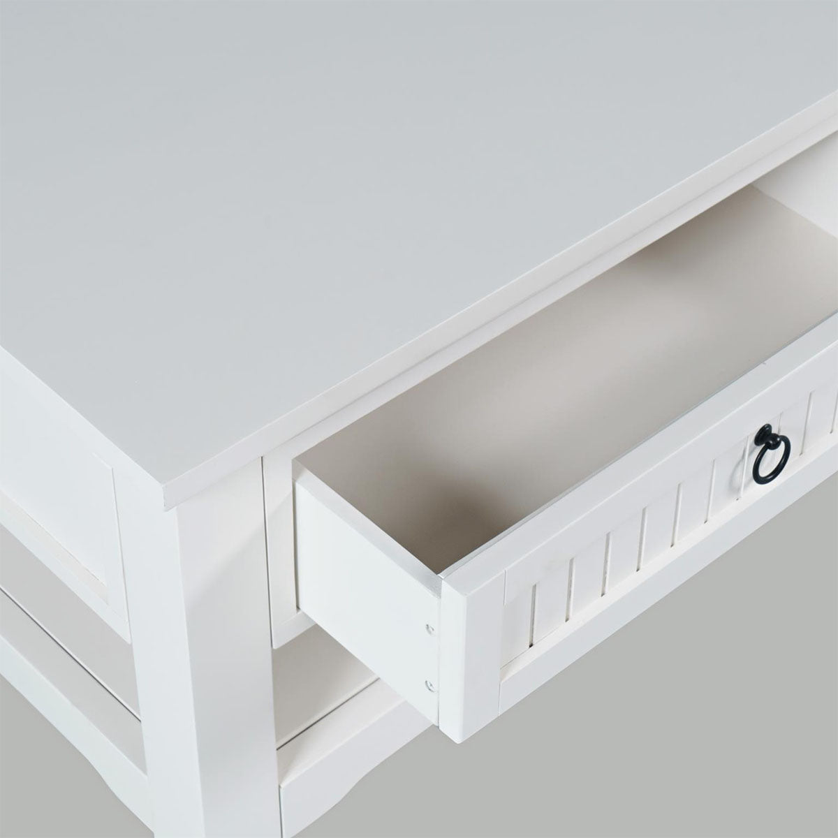 WESTPORT WHITE CASTERED COFFEE TABLE