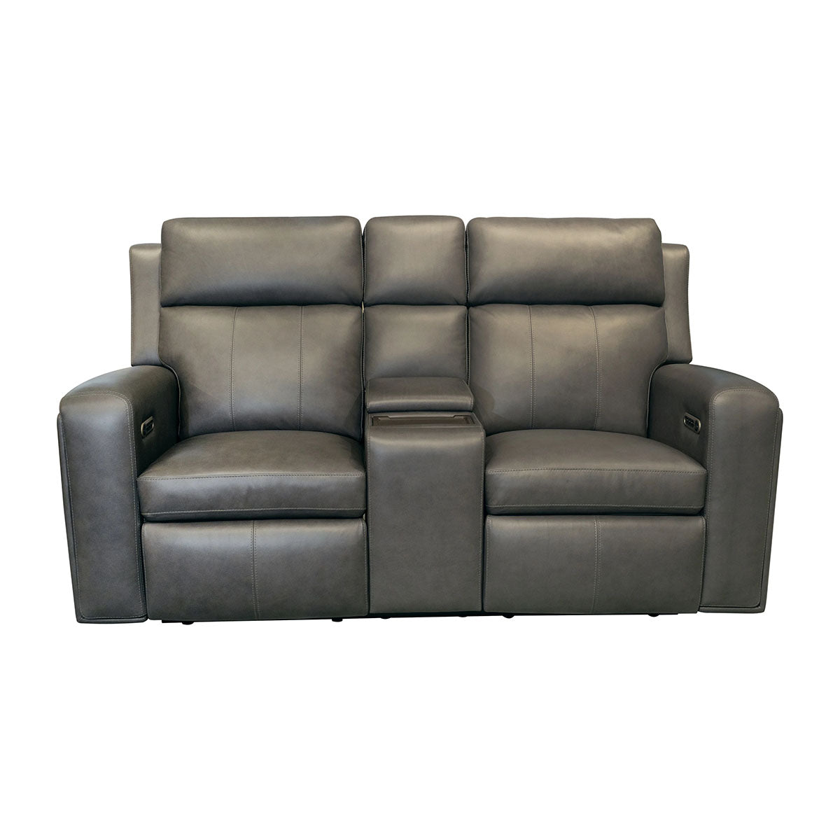 WYATT GUNMETAL LOVE CONSOLE W/ POWER HEADREST & LUMBAR