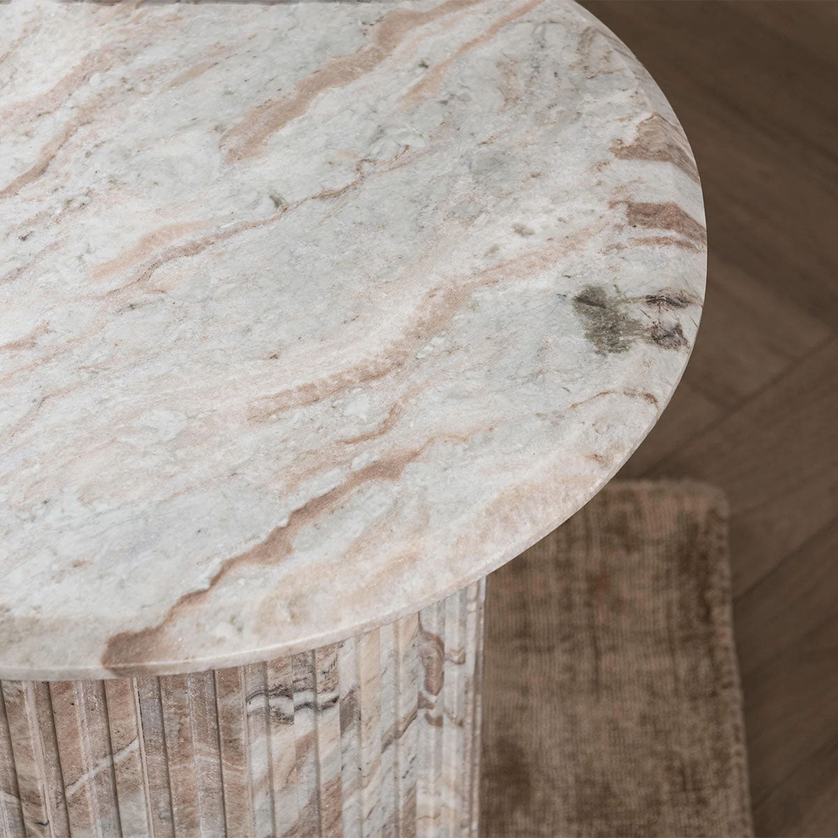 NORDENS MARBLE ROUND END TABLE