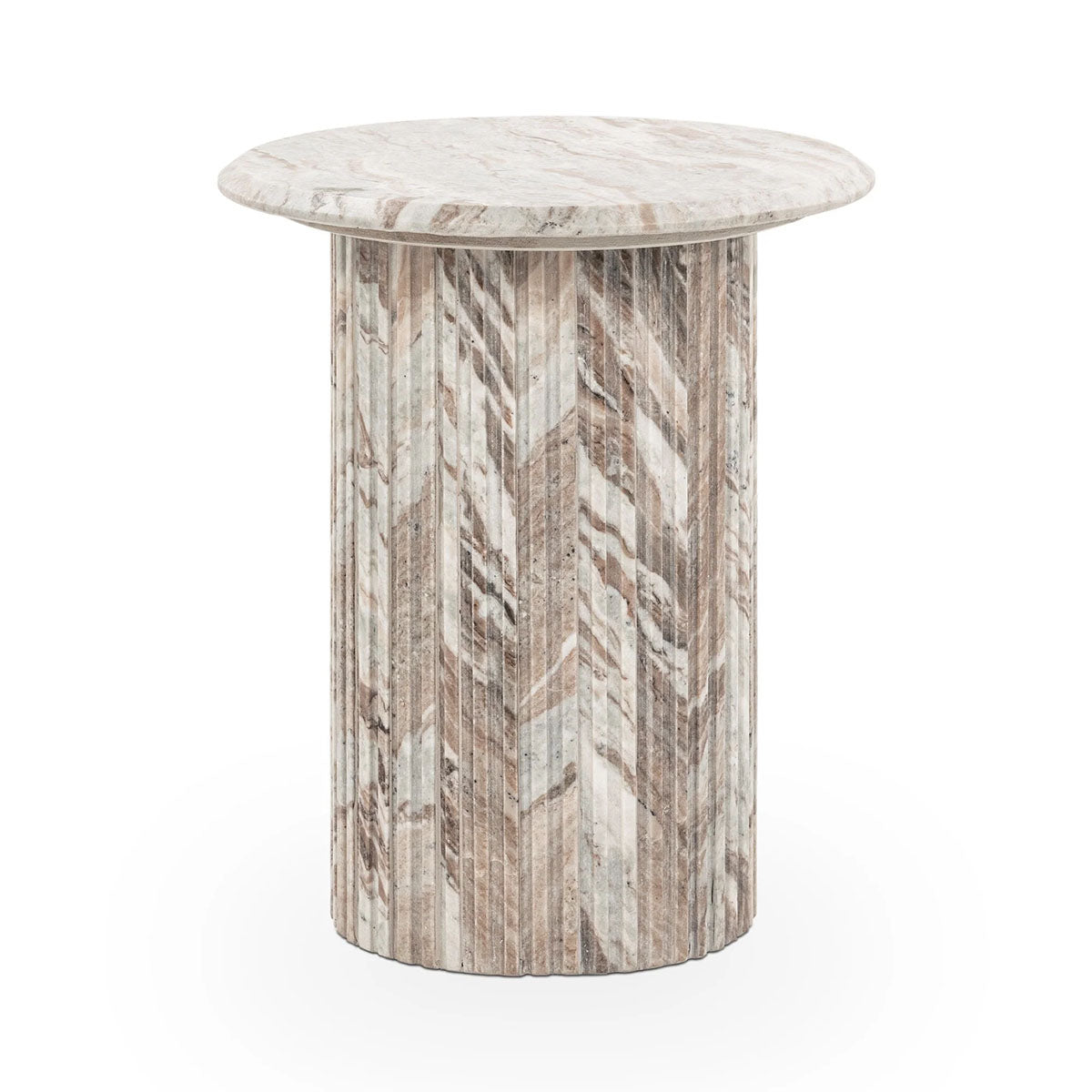 NORDENS MARBLE ROUND END TABLE