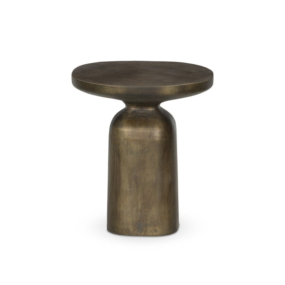 ODESSA END TABLE IN AGED BRASS