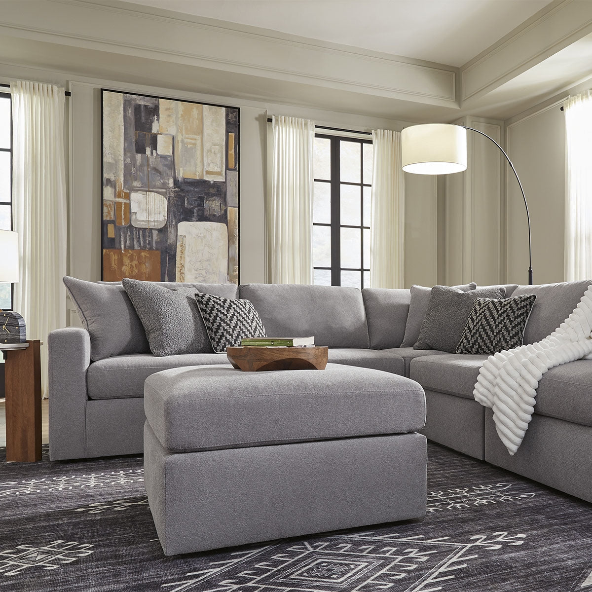 MODMAX ACCENT OTTOMAN GRANITE