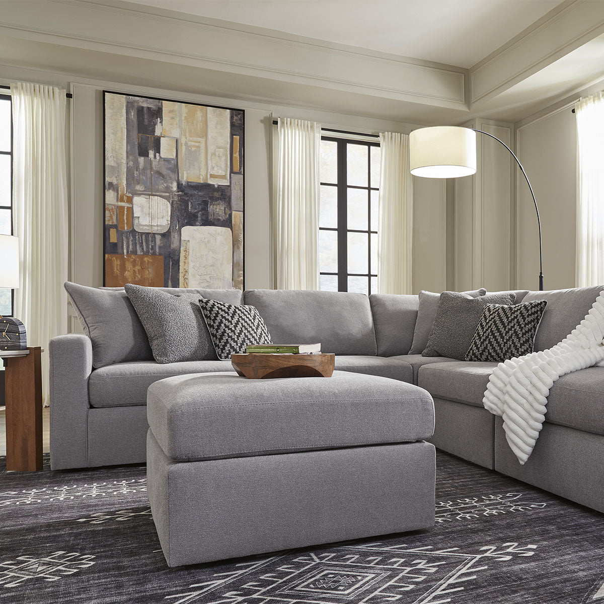 MODMAX ACCENT OTTOMAN GRANITE