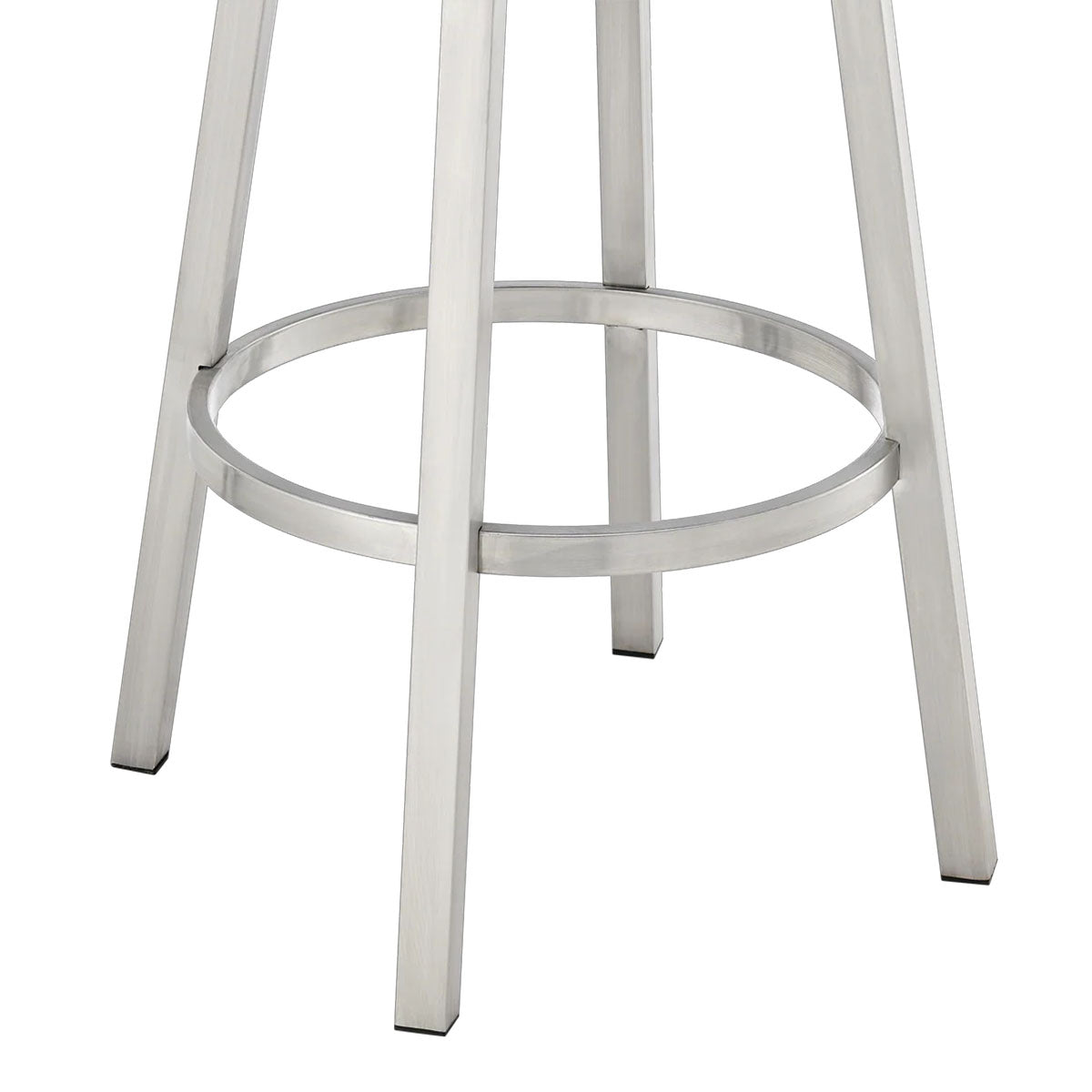 BRYANT BLUE LEATHER & STEEL BAR STOOL