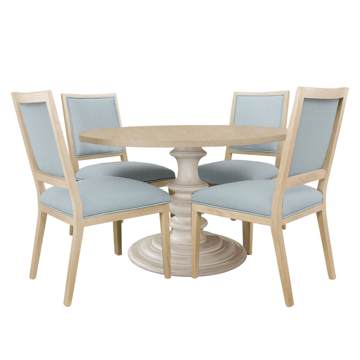 ROWAN 5 PC OAK DINING SET WITH SAMSON CHR