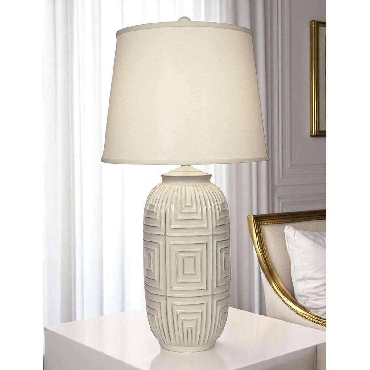 Wht/gold Accent Geo Tl