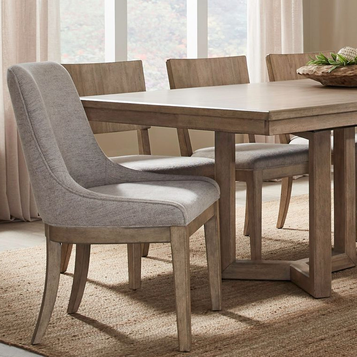 PROXIMITY DBL PED 7PC DINING