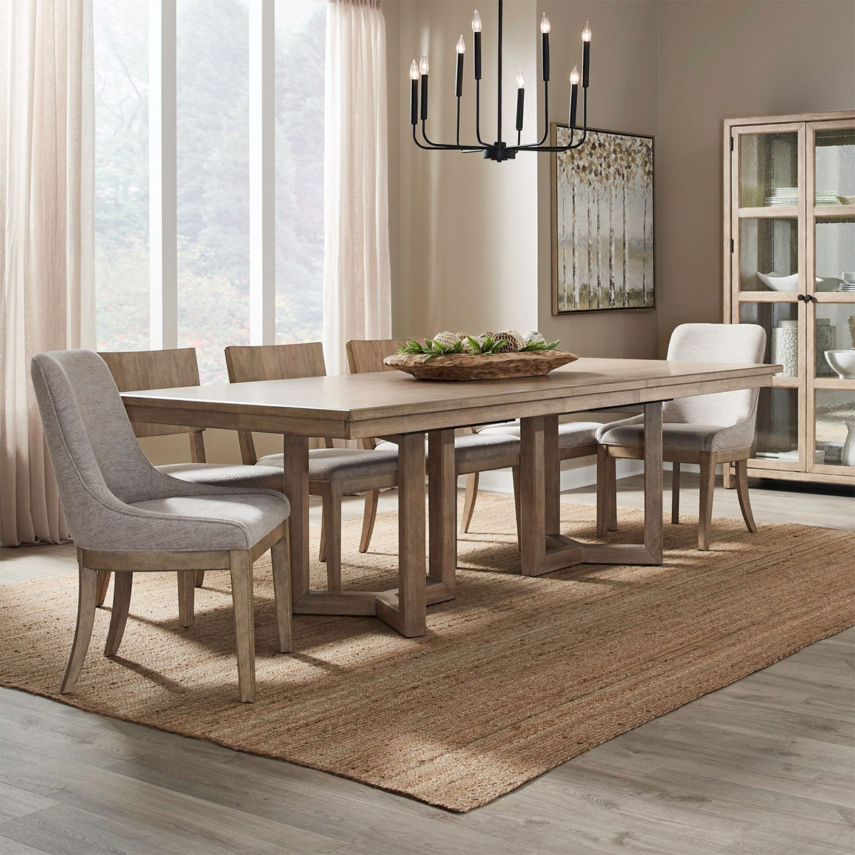 PROXIMITY DBL PED 7PC DINING