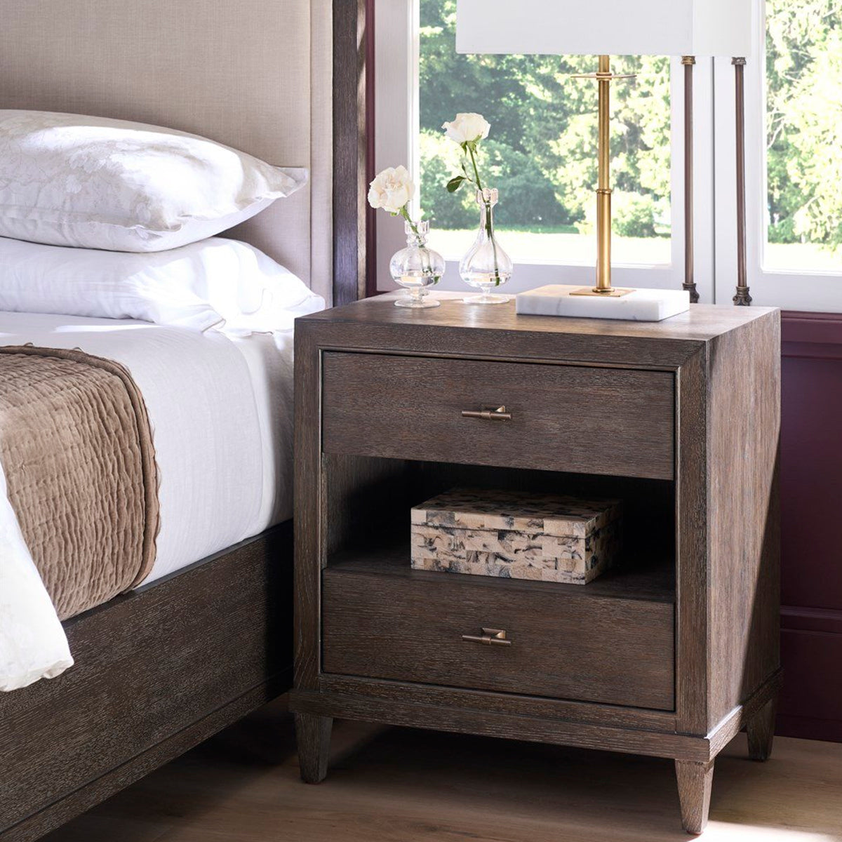 Montclair Two Drawer Cocoa Nightstand