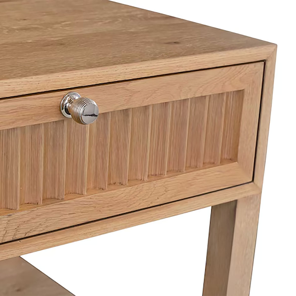 NEWBURY NAT RIBBED END TABLE