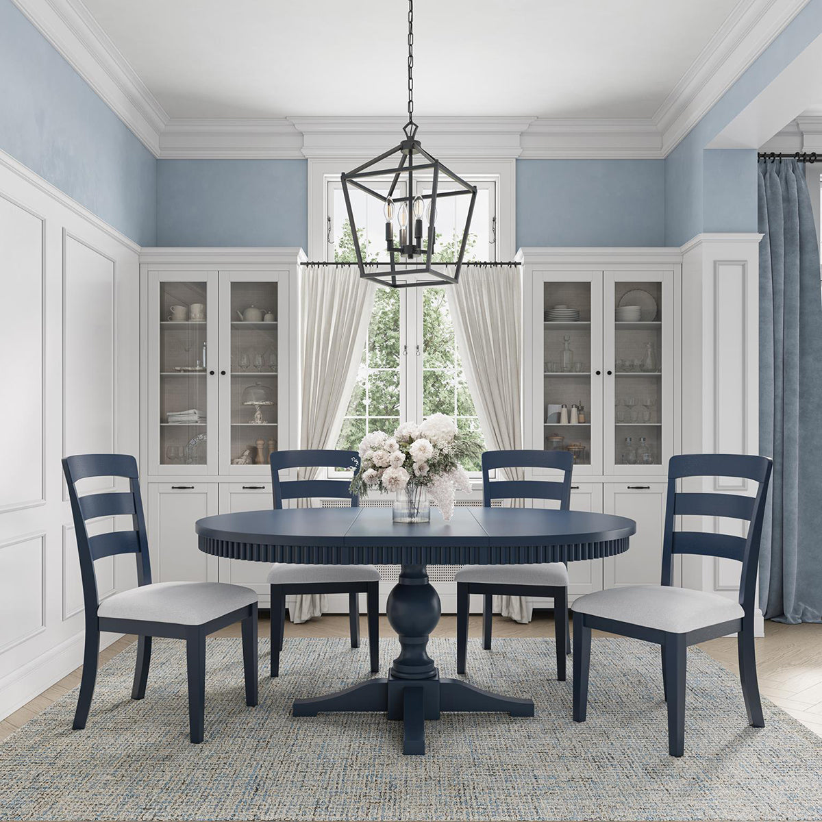 WESTPORT NAVY LADDERBACK CHAIR