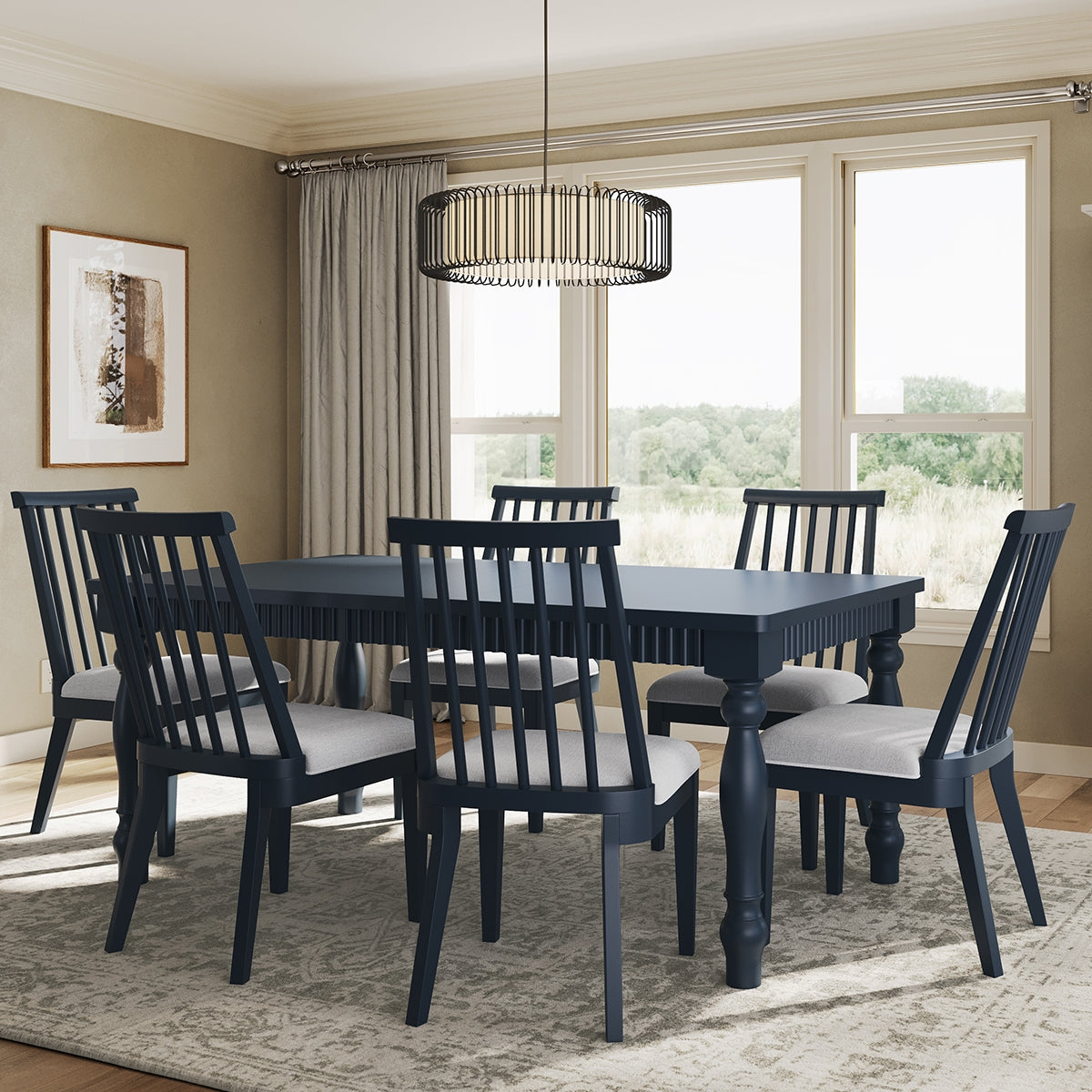 WESTPORT 7 PIECE 72" DINING SET