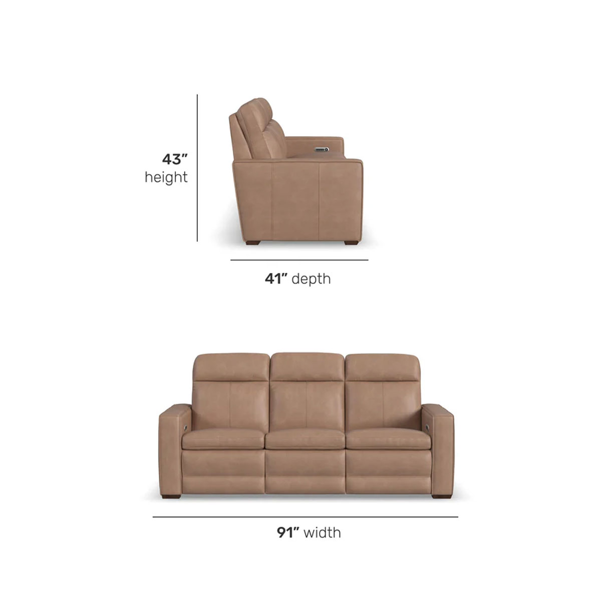 DUTCH DESERT SOFA W/ POWER HEADREST & LUMBAR