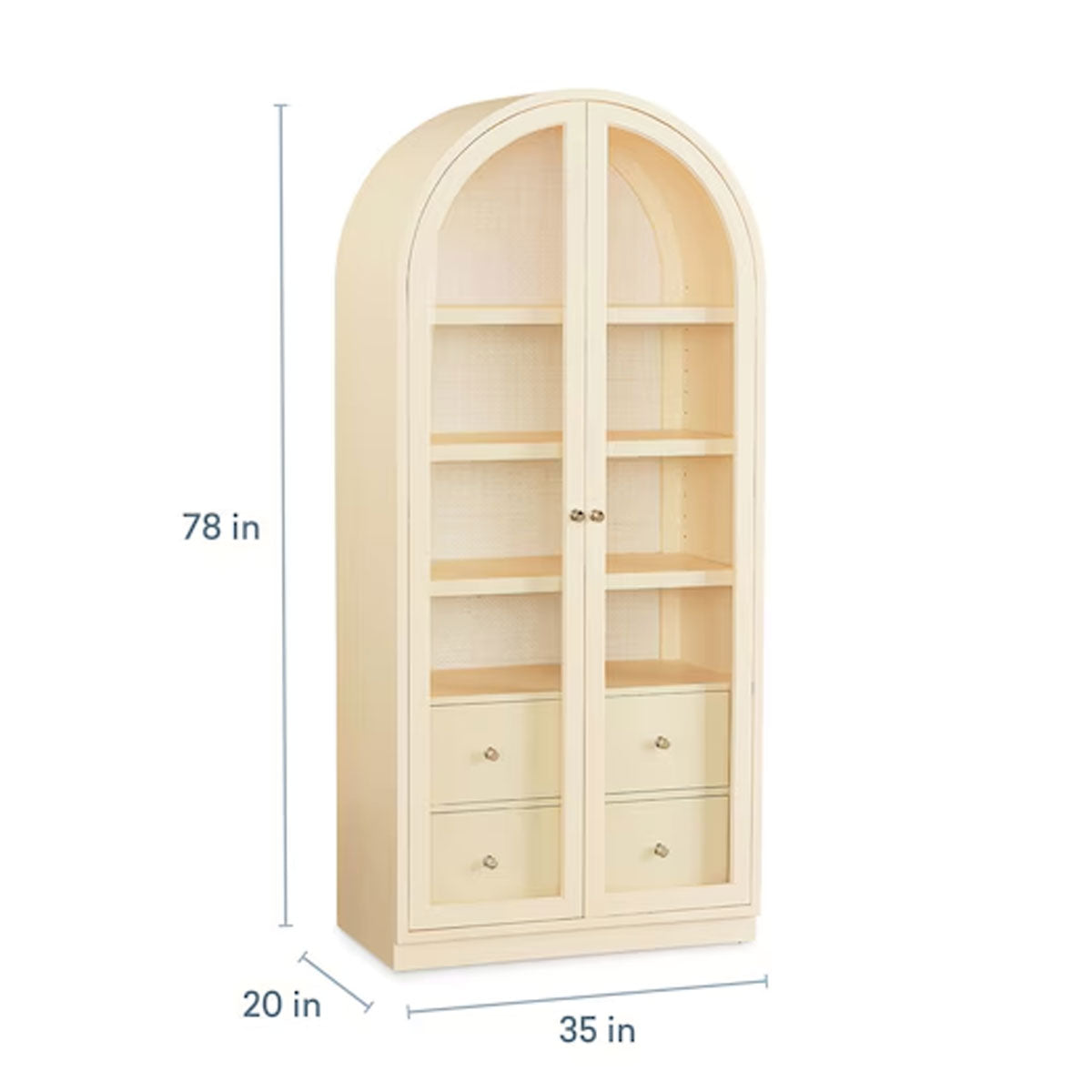 NEWBURY WHITE ARCHED CABINET