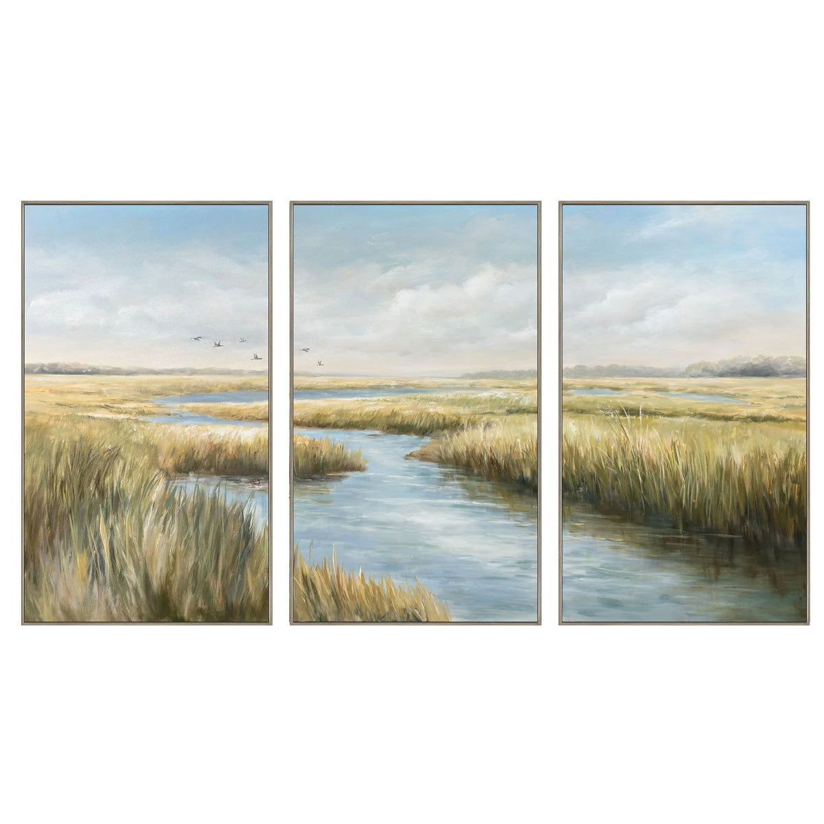 MARSHLAND TRIO S/3 FRAMED ART