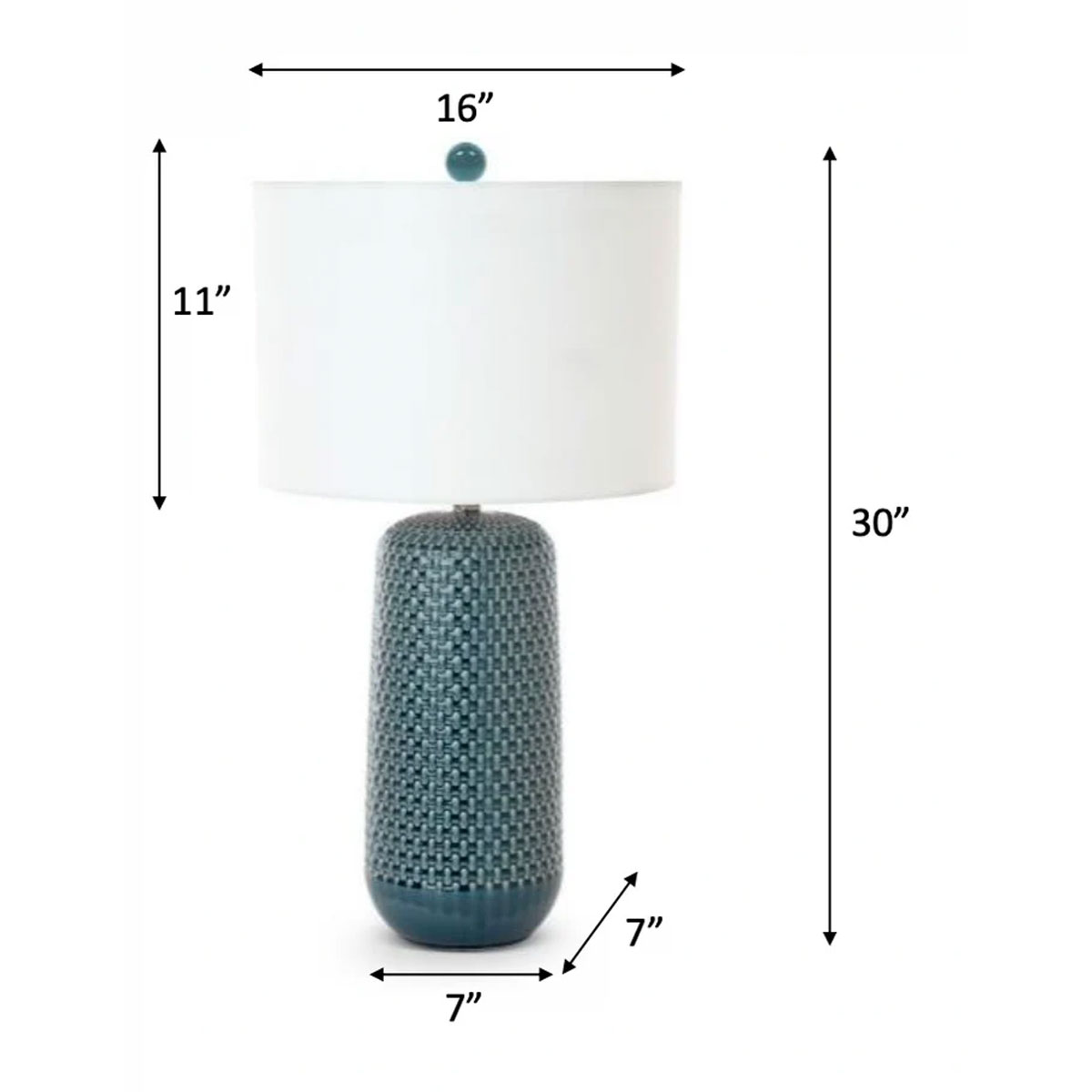 Blue Textured/ceramic T Lamp