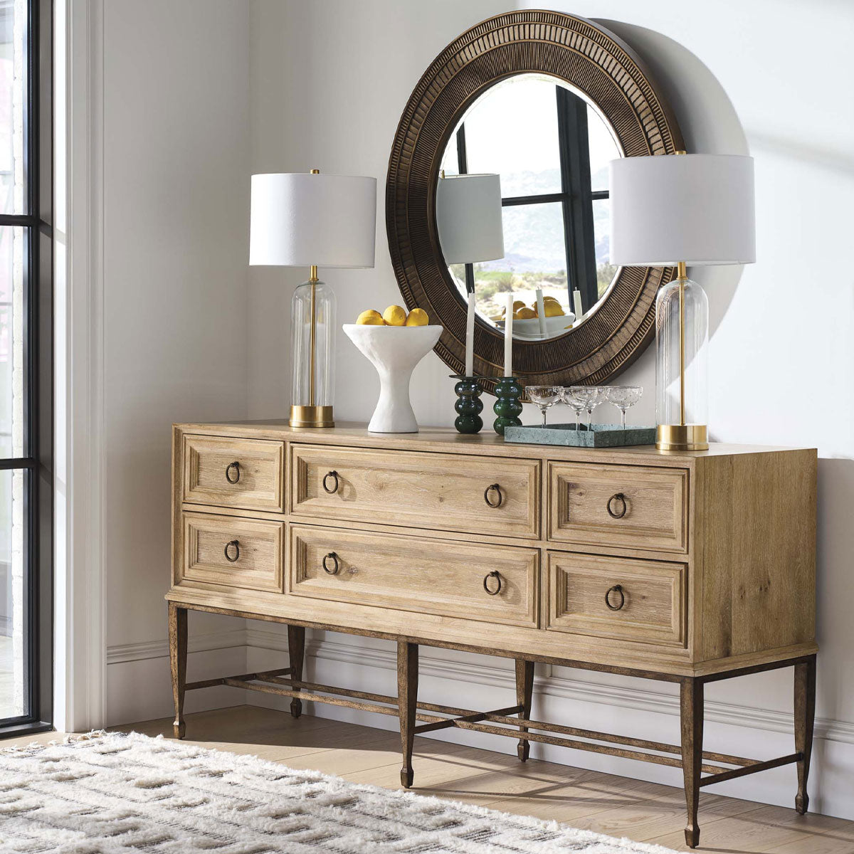 Elena Round Mirror