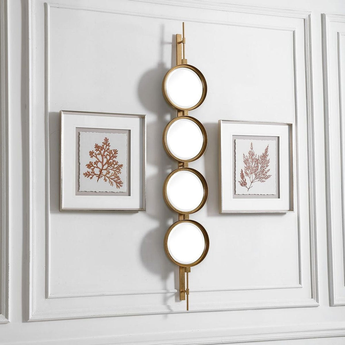 Gold Frame Button Mirror