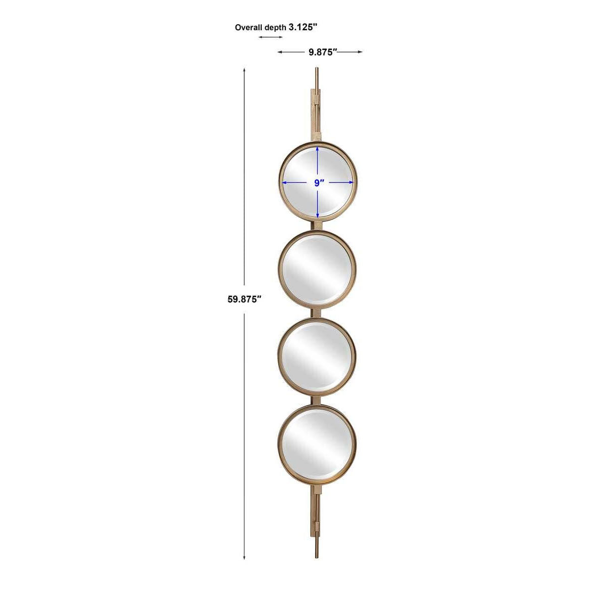 Gold Frame Button Mirror