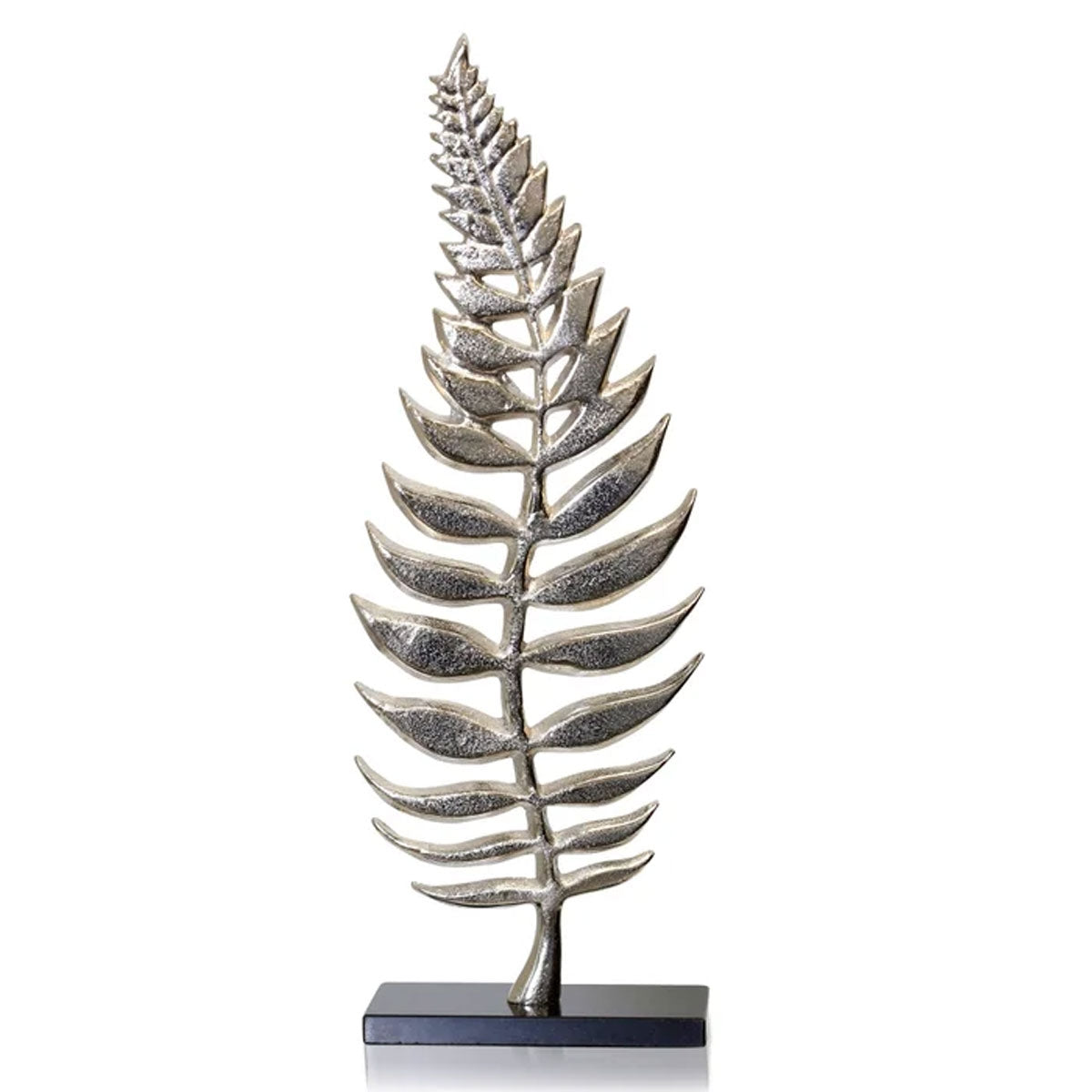Silver Metal Leaf Sculpture