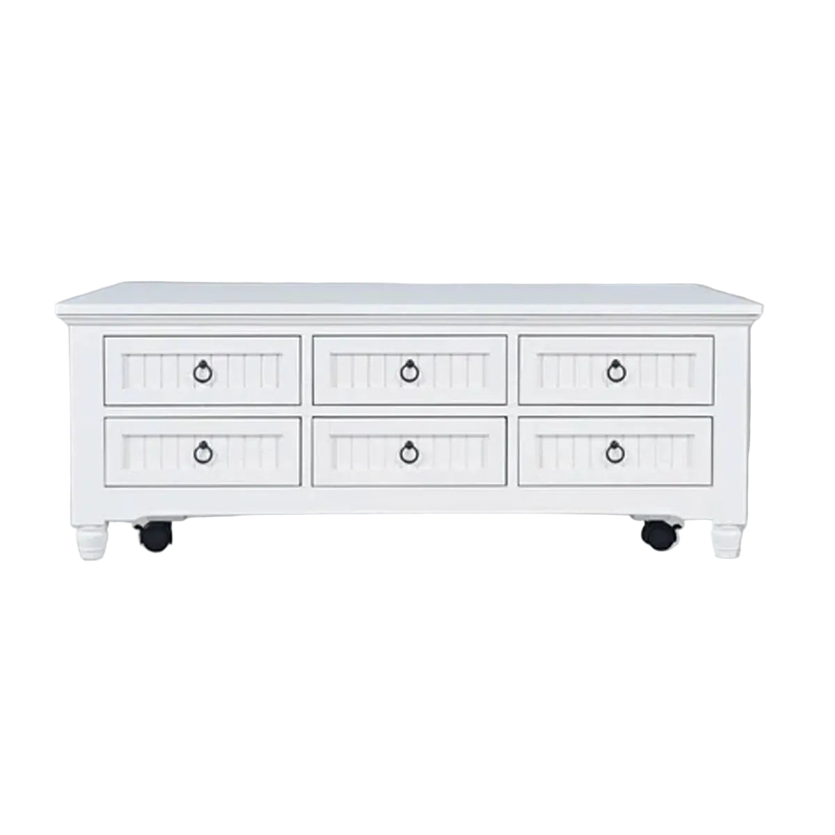 WESTPORT WHITE CASTERED LIFT COFFEE TABLE
