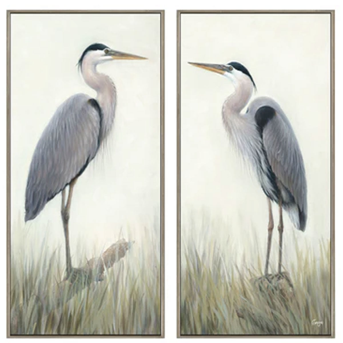 MARSHLAND HERONS S/2 ART