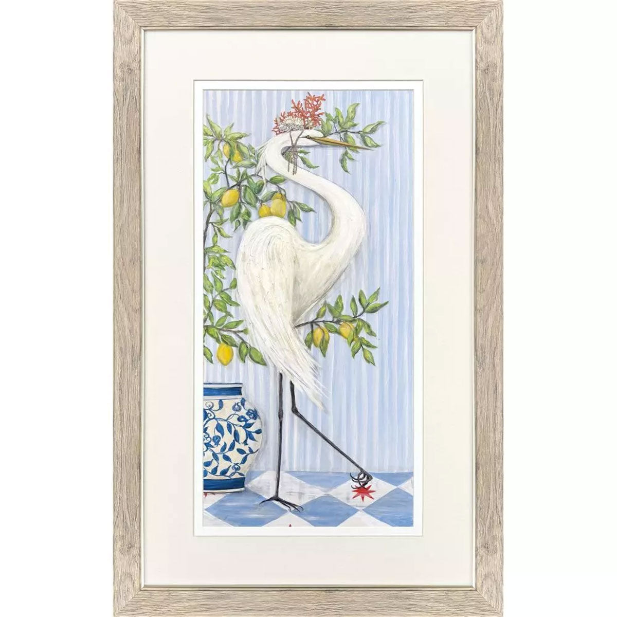 CSTL CROWN WHT EGRET S/2 ART