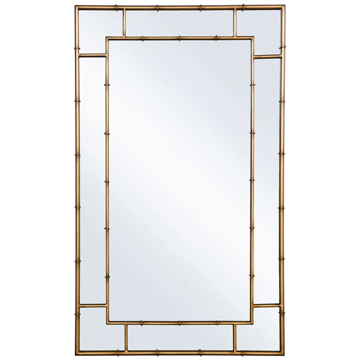 Antq Gold Bamboo Metal Mirror