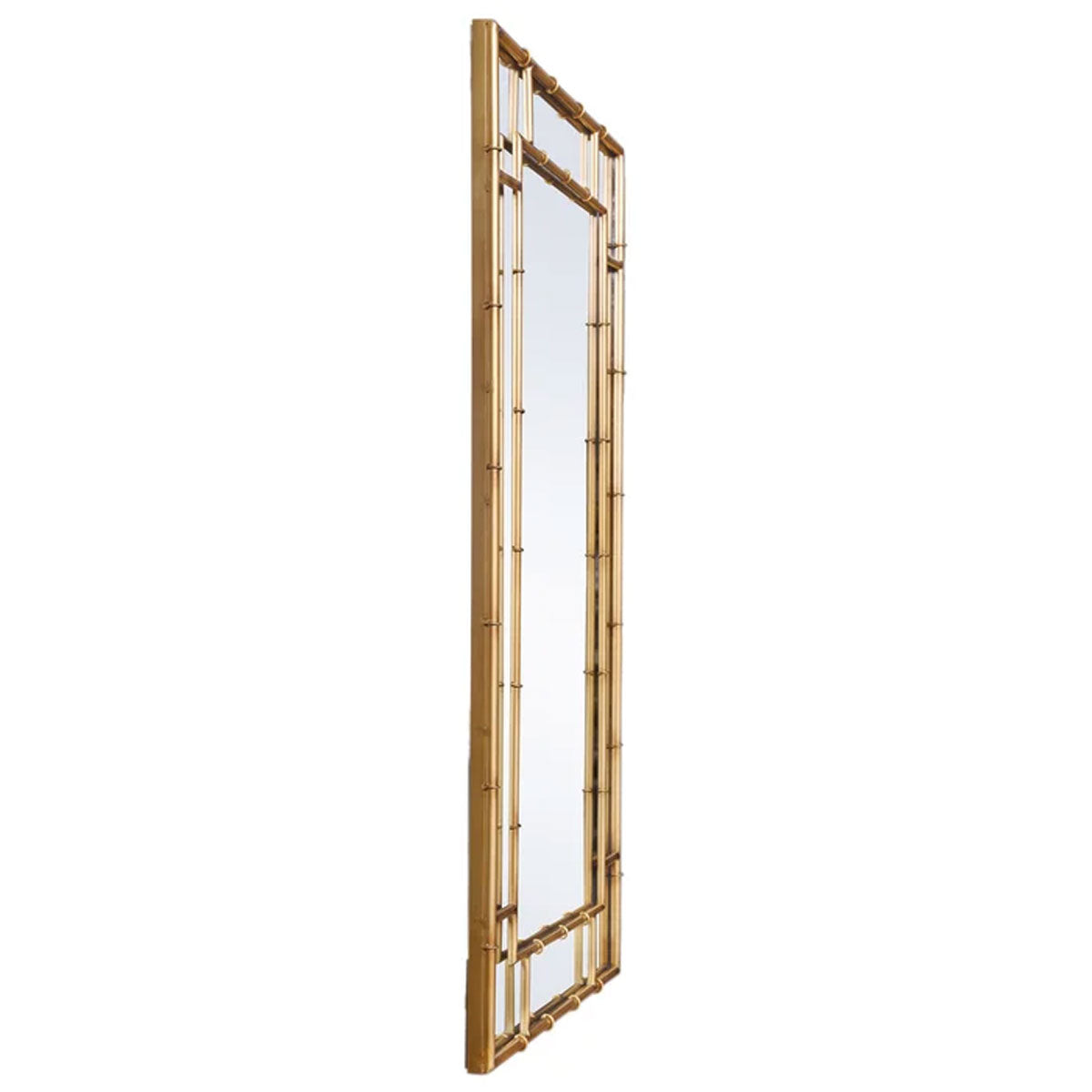 Antq Gold Bamboo Metal Mirror