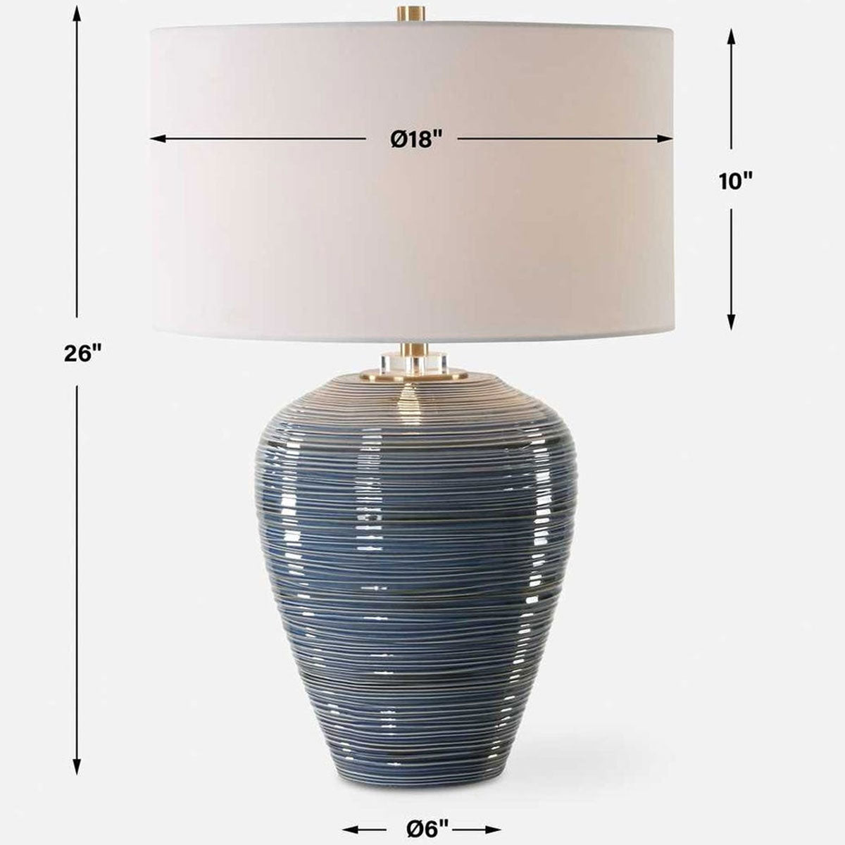 Moher Blue Ribbed Glaze Tl