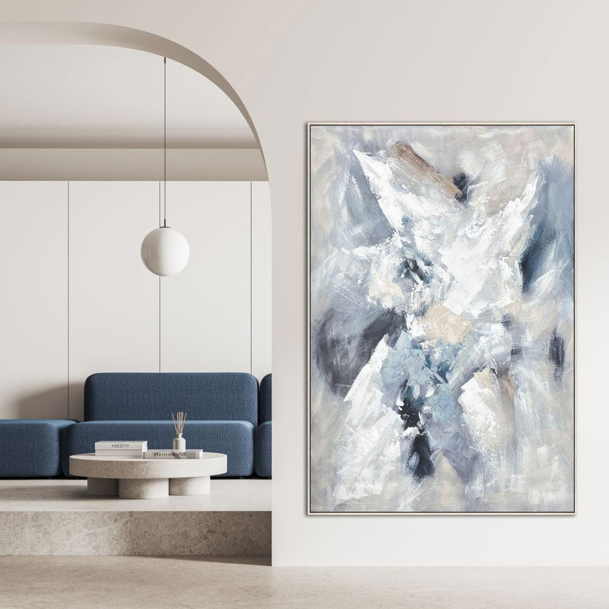 GLACIAL DREAM BLUE ABSTRACT