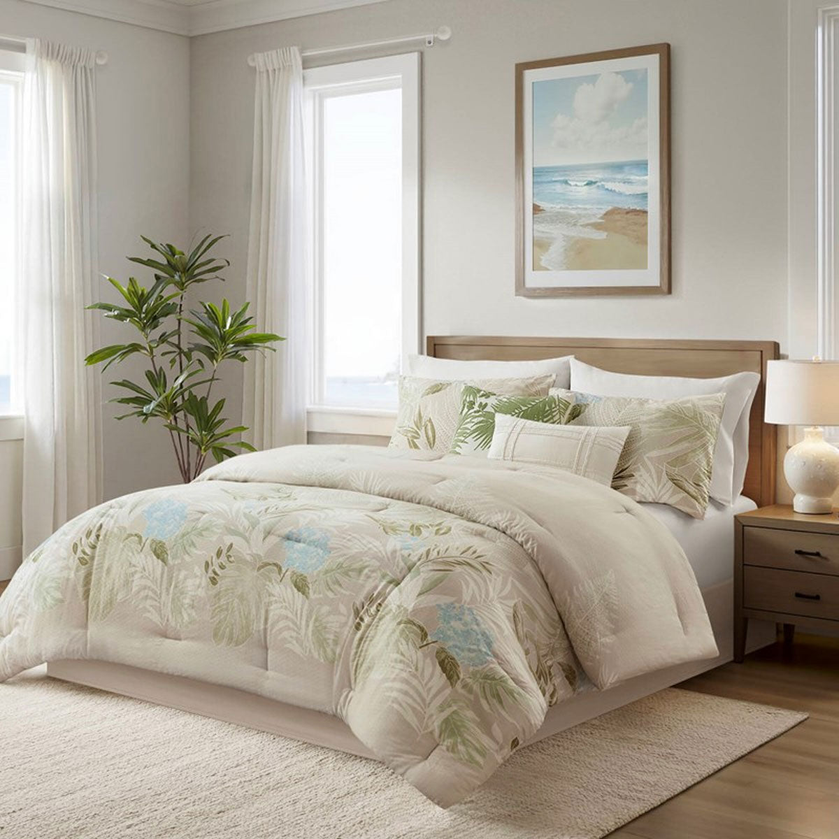 Kiawah Island Taupe Queen Comf St