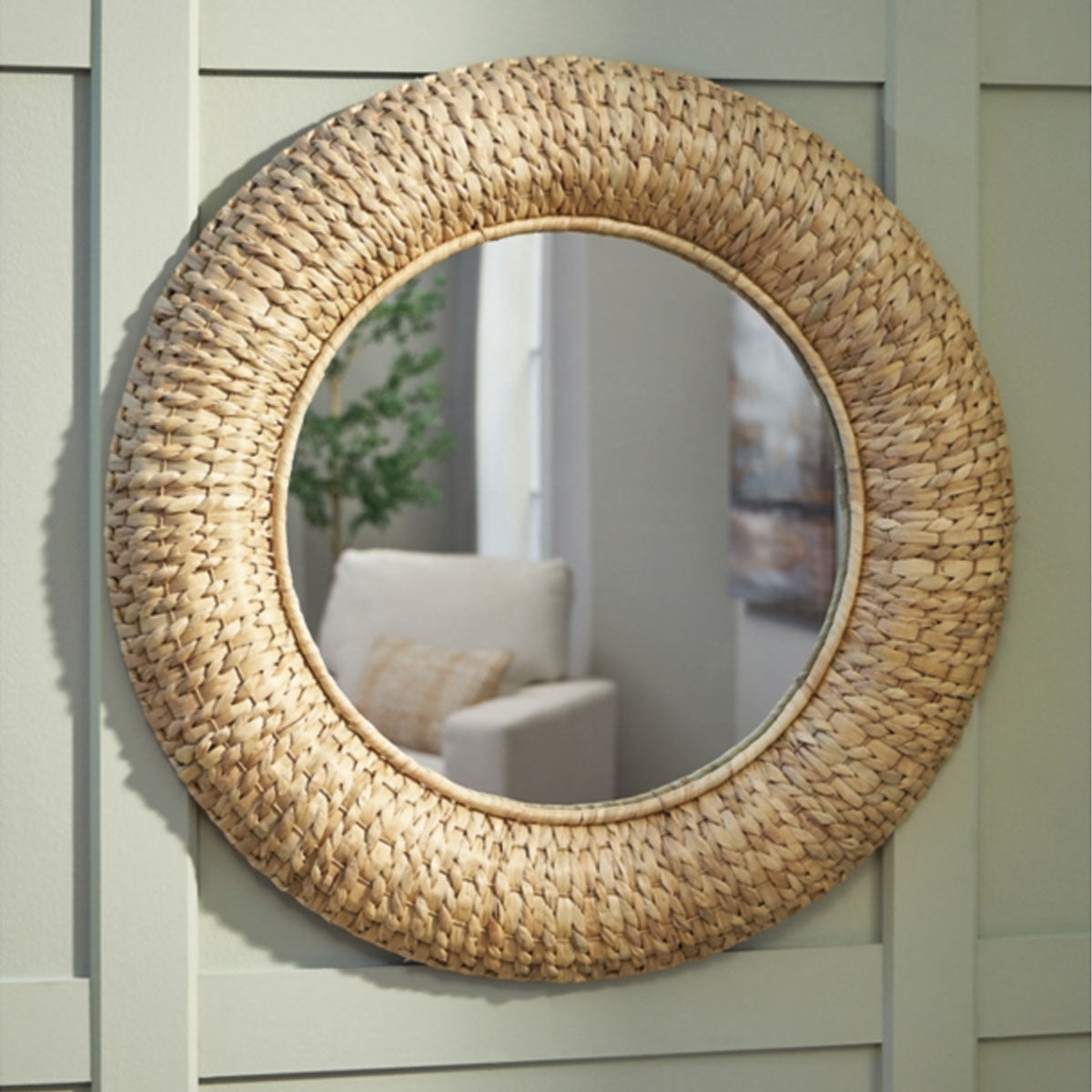 Briggsburg Natural Round Mirror
