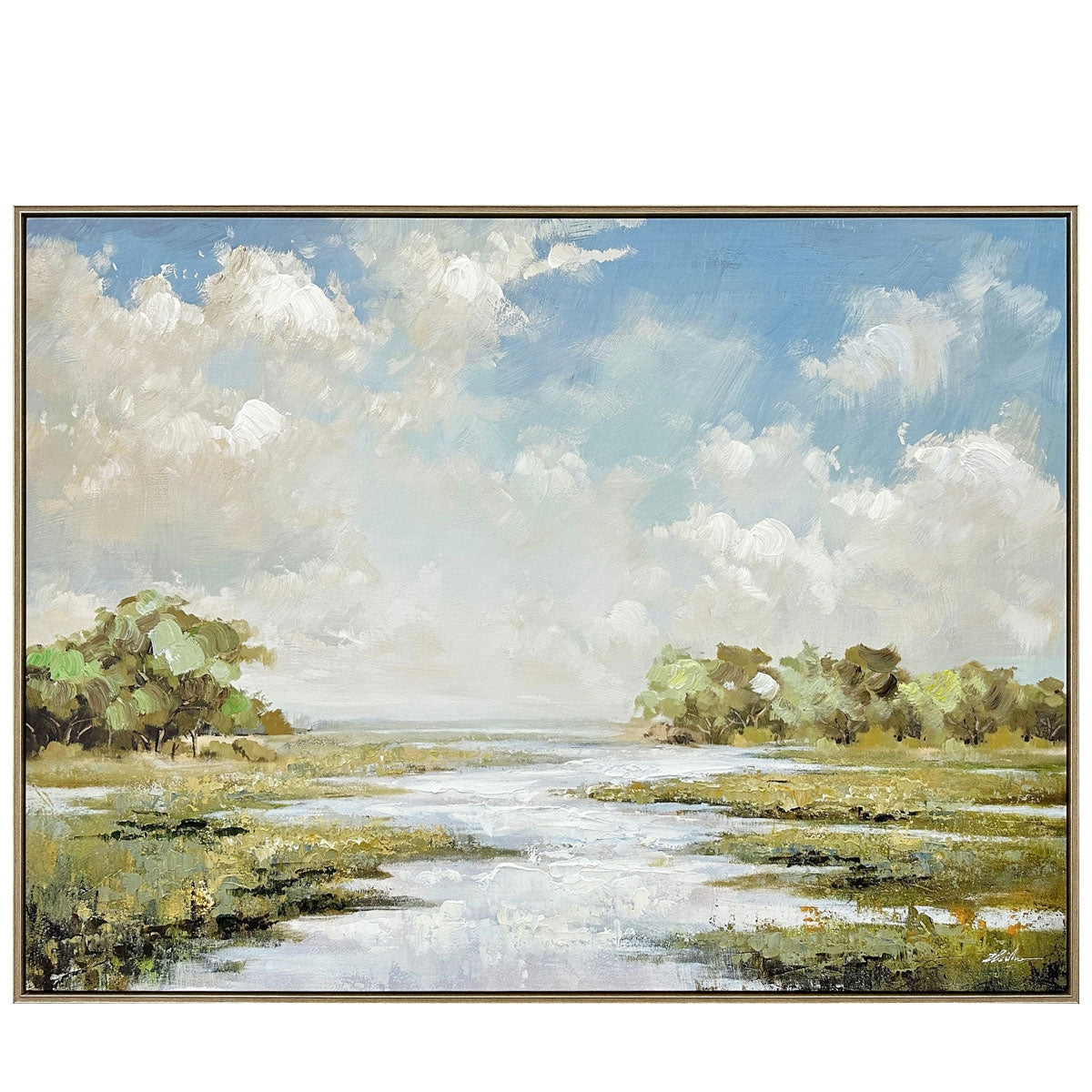 SUMMER MARSH LANDSCAPE ART