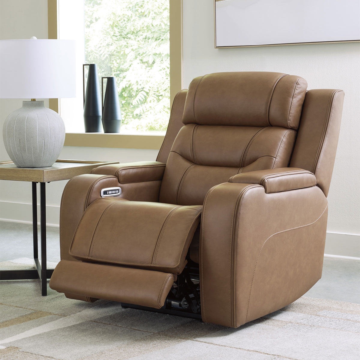 KNIGHTINGTON RECLINER W/ AUDIO IN CARAMEL