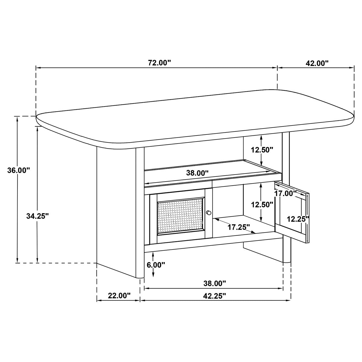 KAILANI 5PC CNTR HGT DINE SET