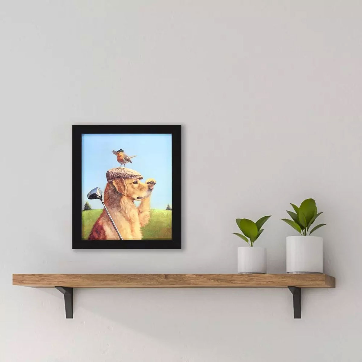 LOST BALL DOG/GOLF ART