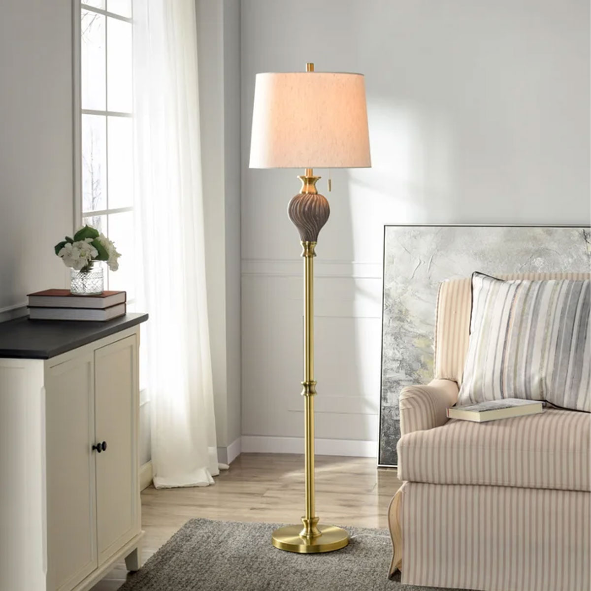 Soot Gold Poly Floor Lamp