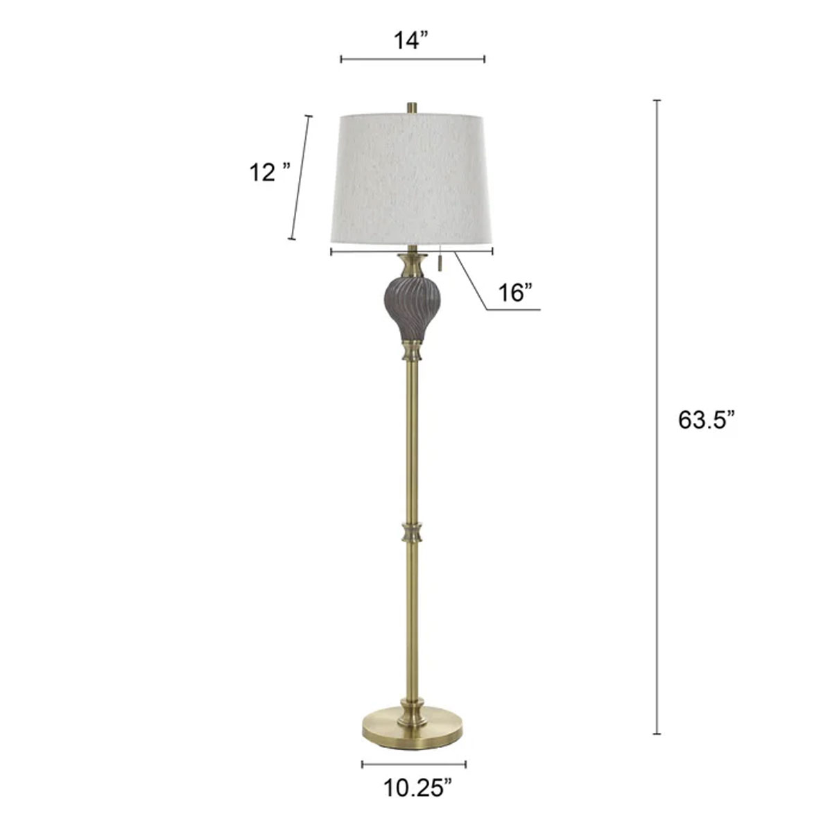 Soot Gold Poly Floor Lamp
