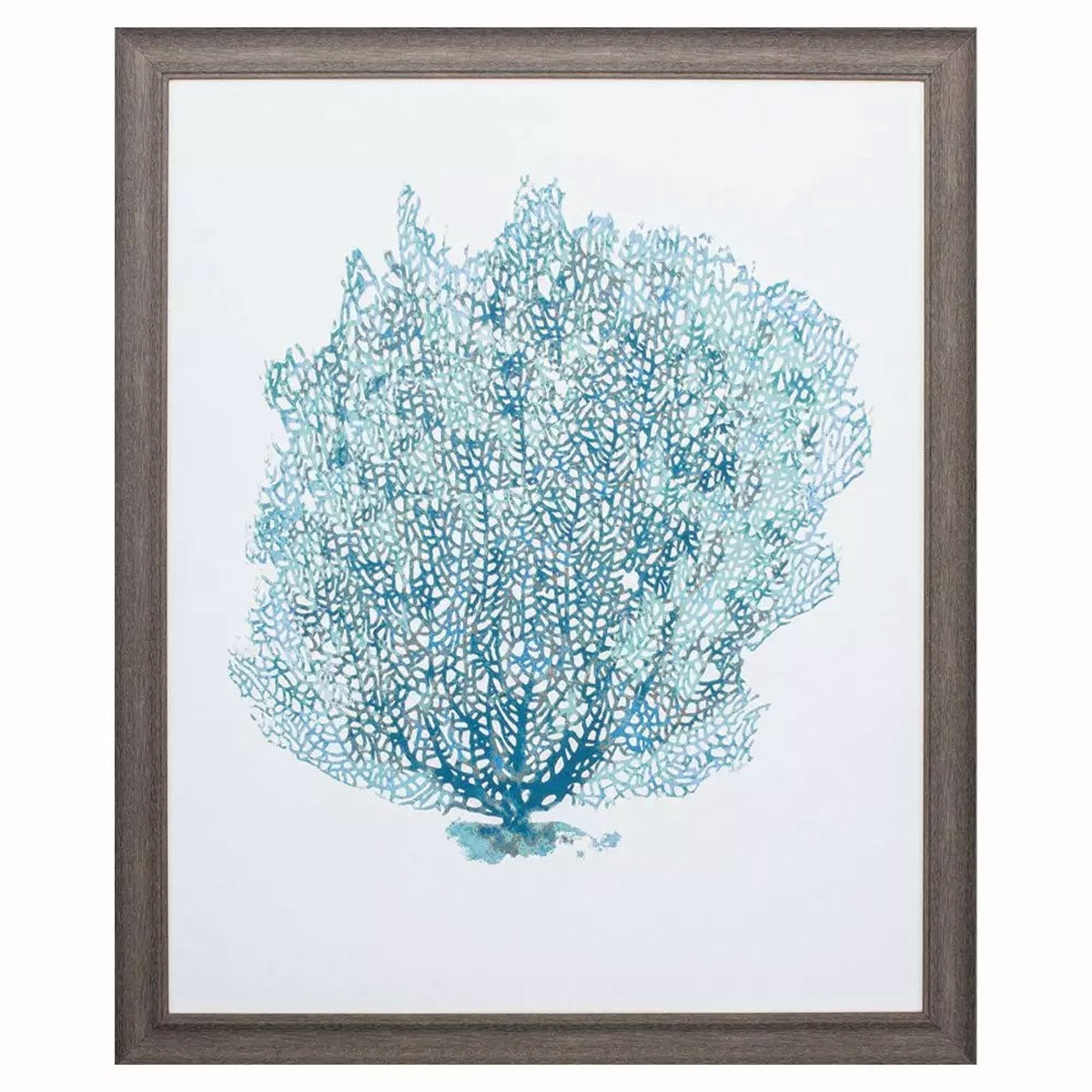 AQUA CORAL ON WHITE II