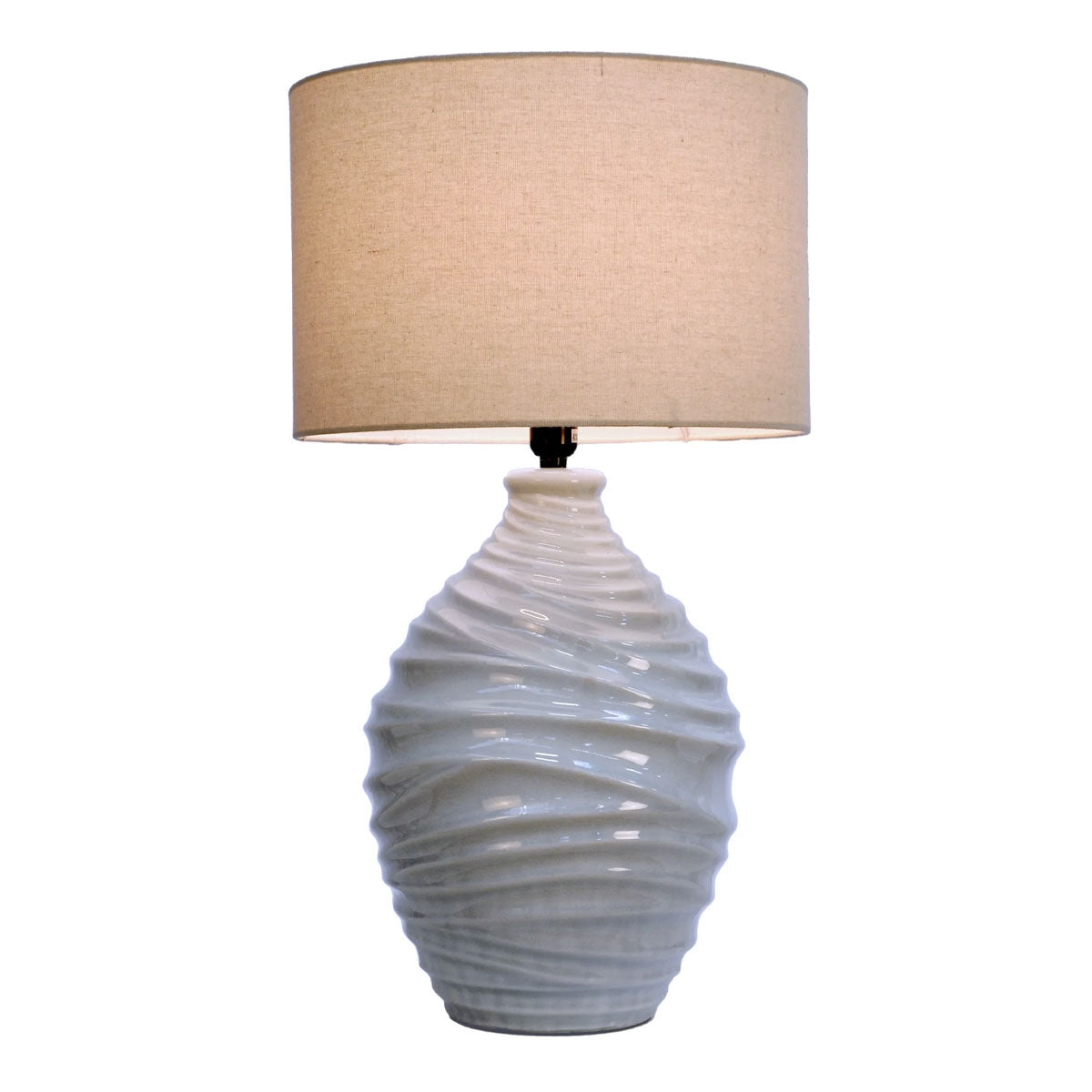 Blue Wave Ceramic T Lamp