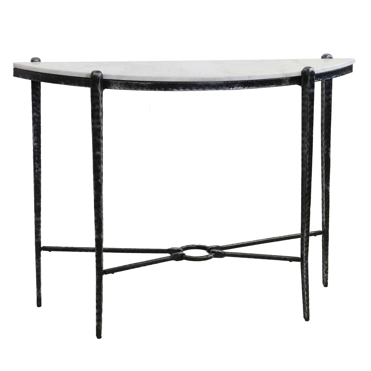 MARBLE DEMI LUNE CONSOLE TABLE