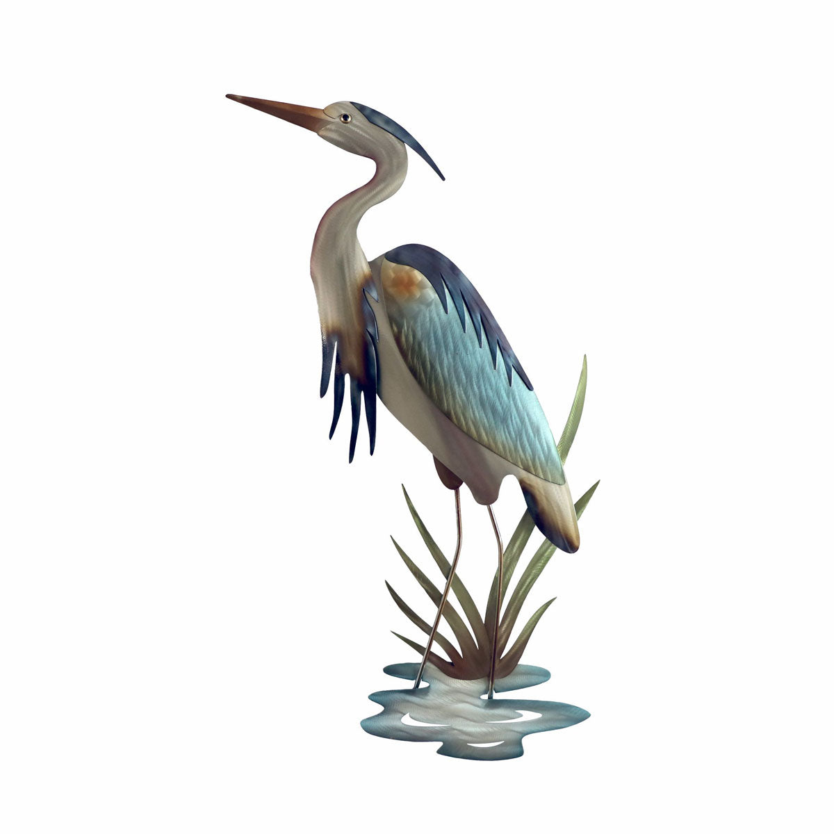 Blue Heron Metal Art Lft