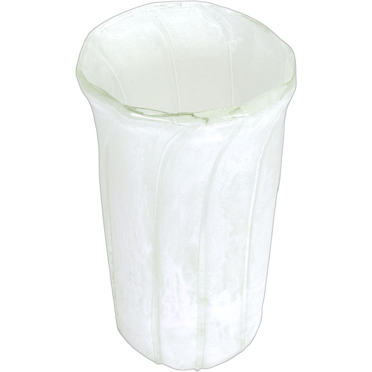 12" Lumia Wht Art Gls Vase