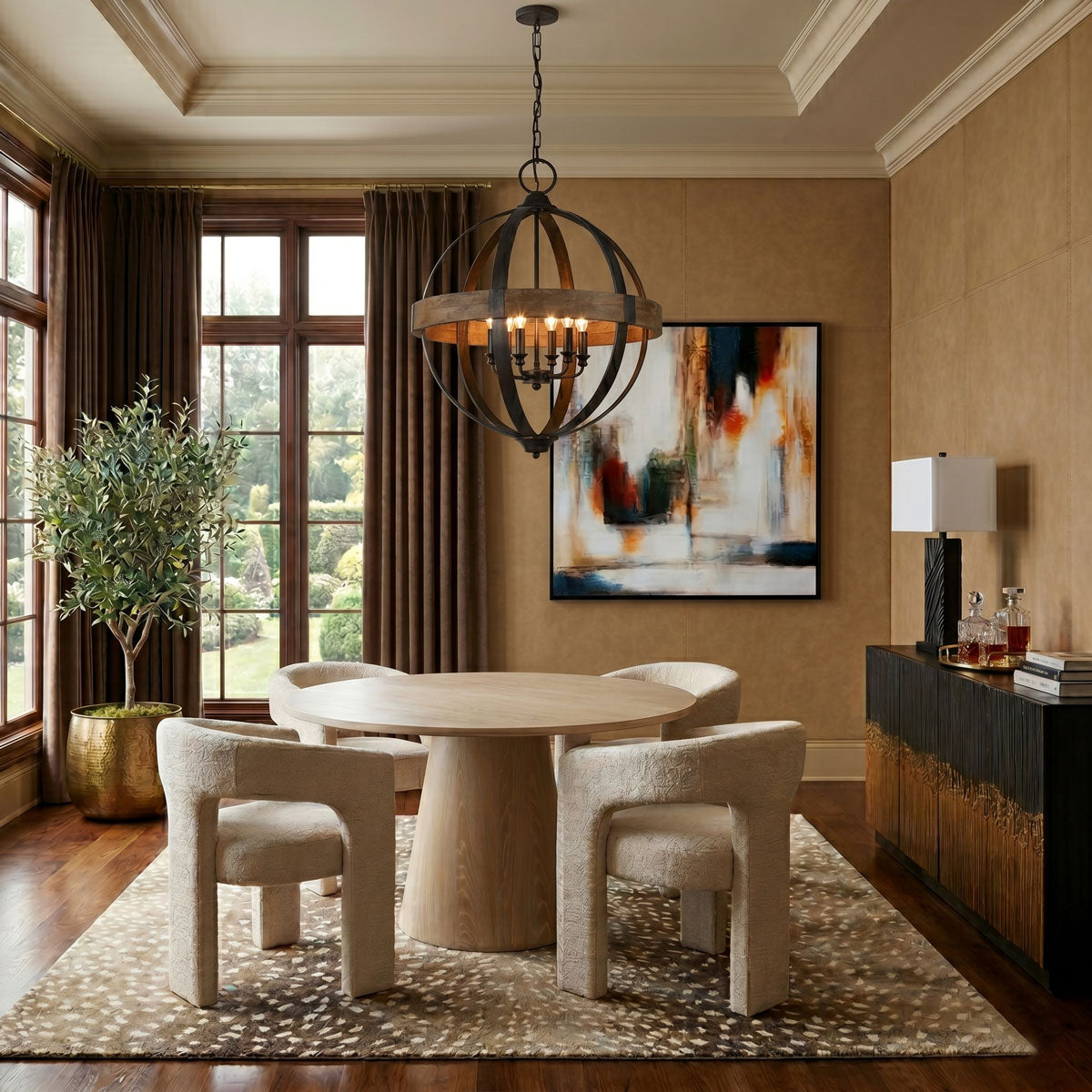 BONN 50" RND TBL W/GWEN CHAIRS