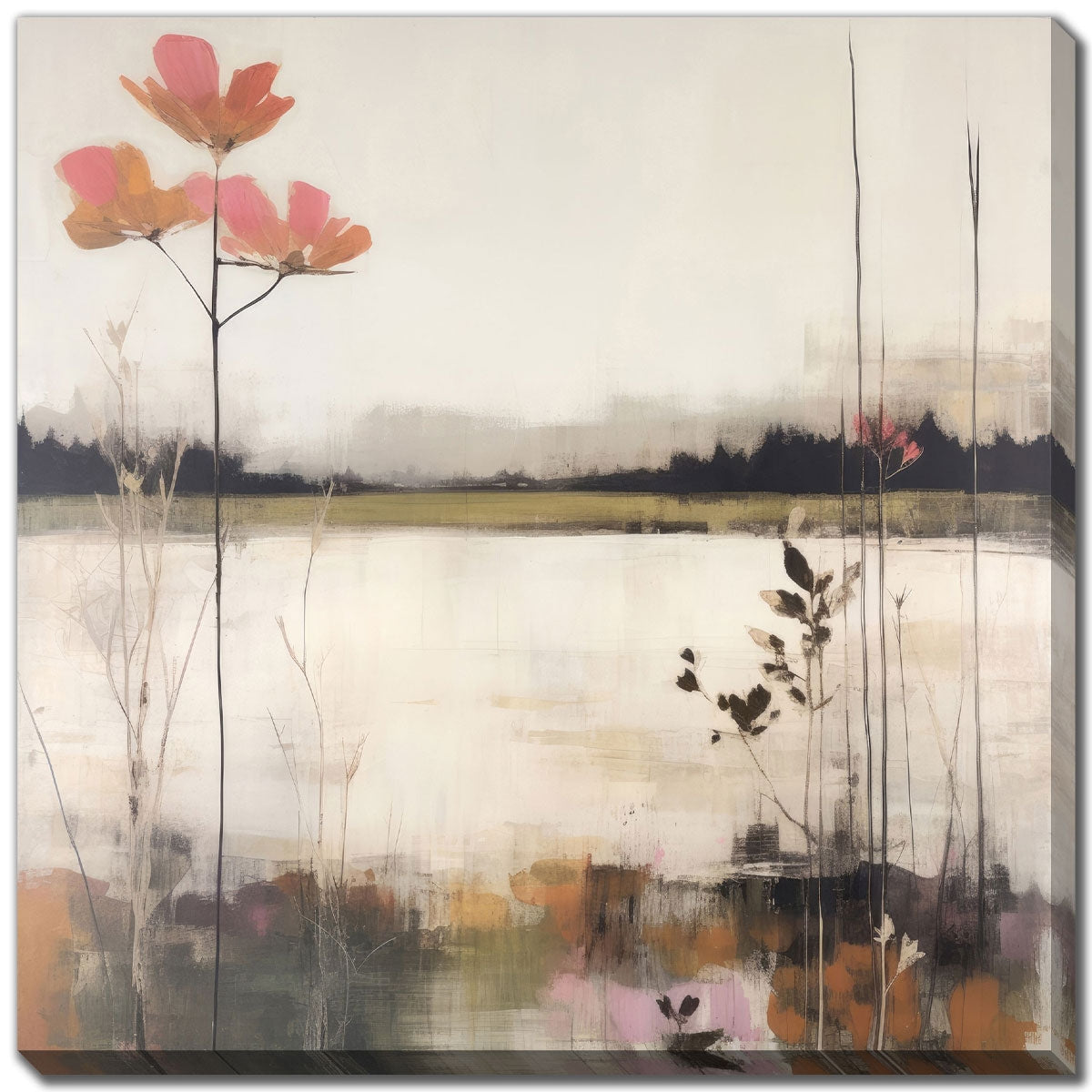 FLOWERY MEADS I CANVAS ART
